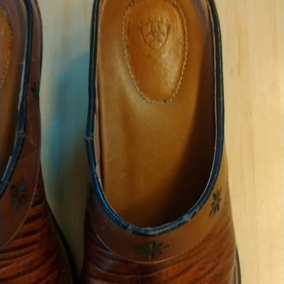 Ariat Desert Star Lizard leather mules - Picture 2 of 4